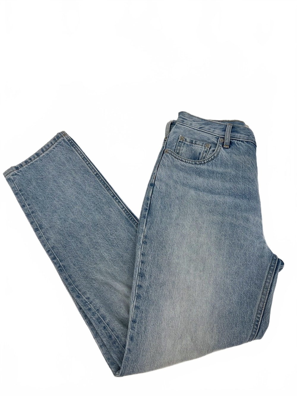 Everlane Blue Straight Leg Jeans Light Wash Pockets Button Denim | Womens 26